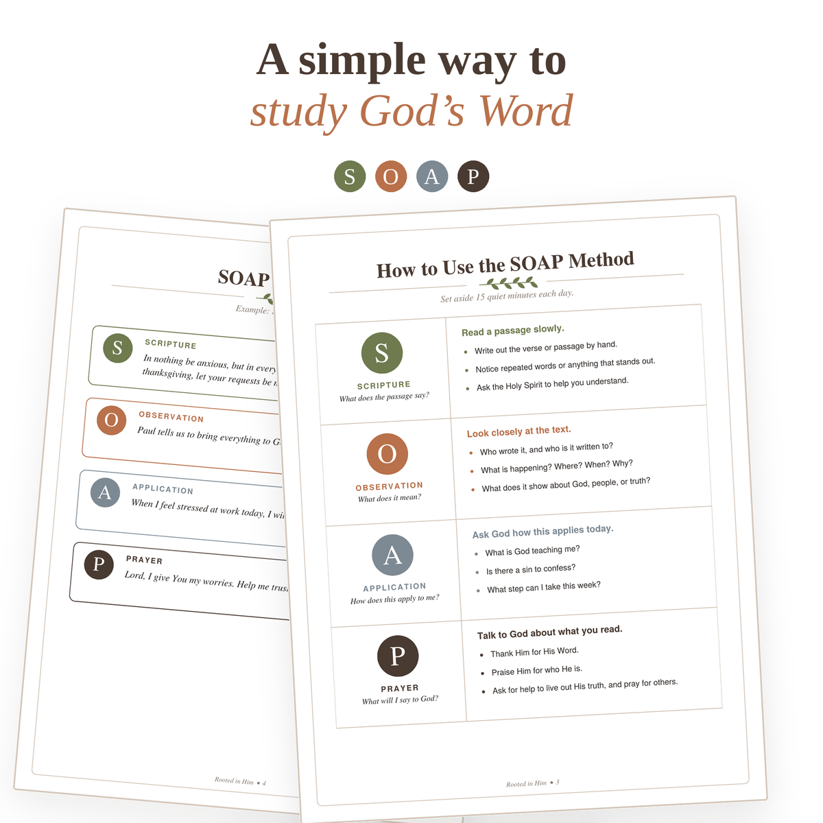 30-Day Bible Study Journal with SOAP Method