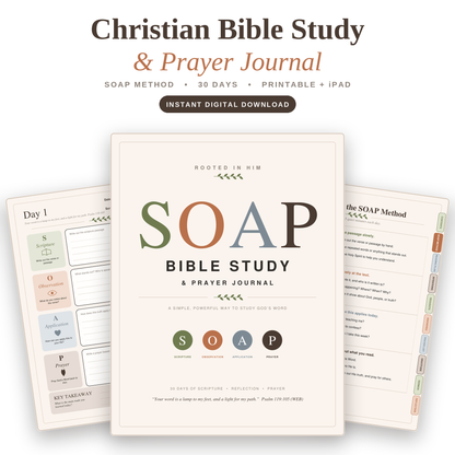 30-Day Bible Study Journal with SOAP Method