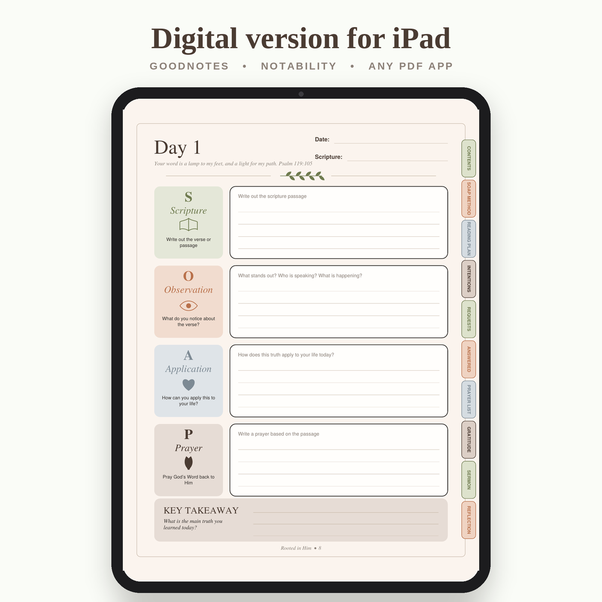 30-Day Bible Study Journal with SOAP Method