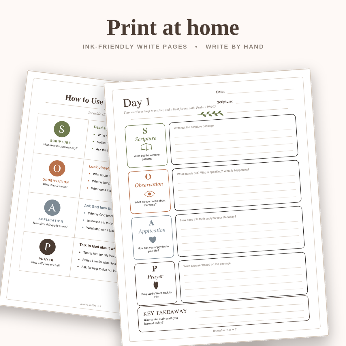 30-Day Bible Study Journal with SOAP Method