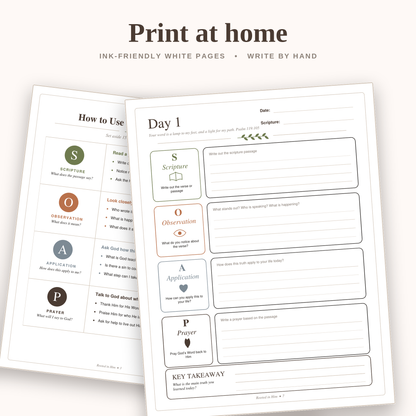 30-Day Bible Study Journal with SOAP Method